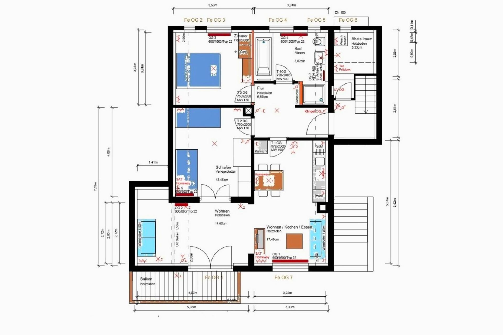 Ferienwohnung Kiefersfelden Grundriss